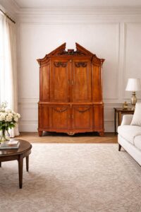 Louis Seize cabinet interior