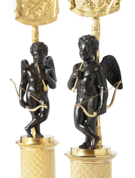 Empire candlesticks putti detail