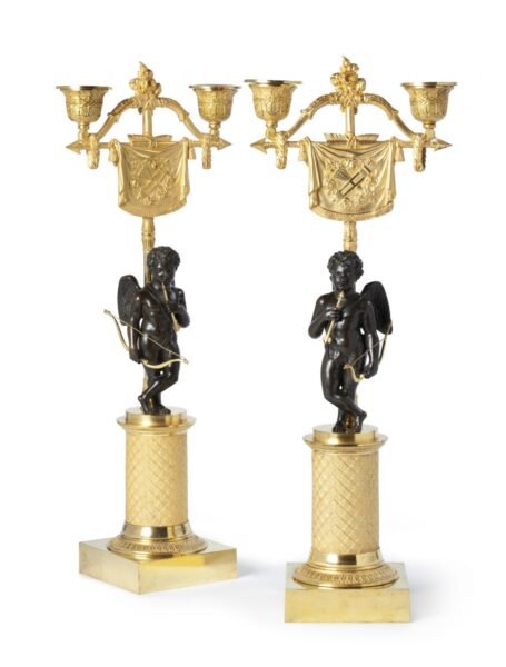 Empire candlesticks putti