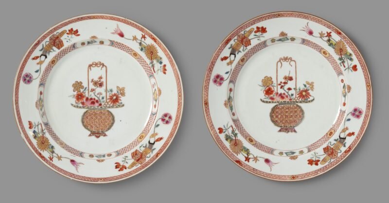 Famille rose plates