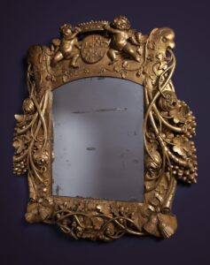 Louis XIV mirror with coat of arms of VOC governor Cornelis Kien