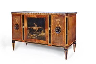 Louis XVI commode with lacquer panels – phoenix (8)