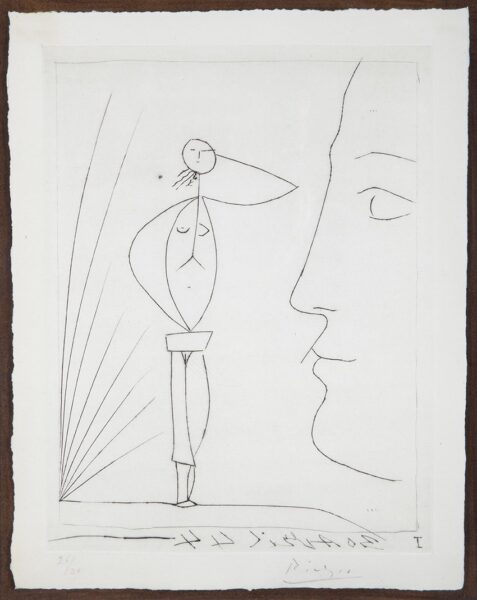 Pablo Picasso – Profil et femme nue