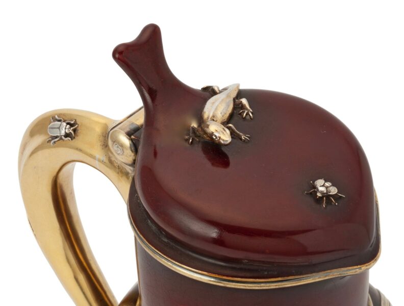 Russian Silver gilt lacquer jug – Ovchinnikov