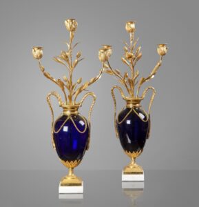 Louis Seize vase candelabra