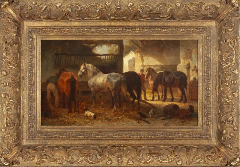 Verschuur Wouterus – horses- incl frame