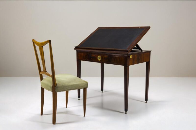 Mahogany architects table Chapuis Mahogany architects table Chapuis