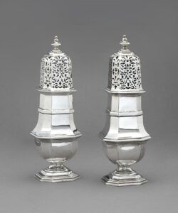 Set of silver castors by Albert de Thomese I Set of silver castors by Albert de Thomese I