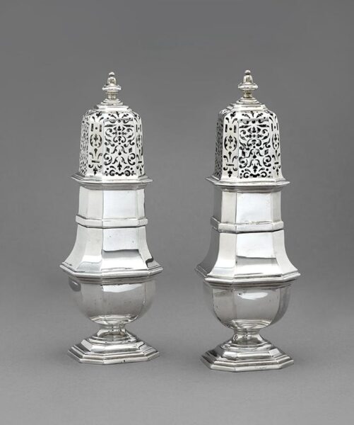 Set of silver castors by Albert de Thomese I Set of silver castors by Albert de Thomese I