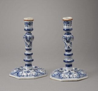 Delft candlesticks