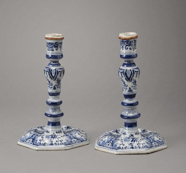 Delft candlesticks
