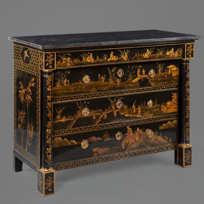 Chinoiserie lacquered commode selected by Hubert de Givenchy