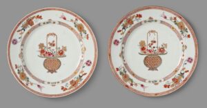 Famille rose plates
