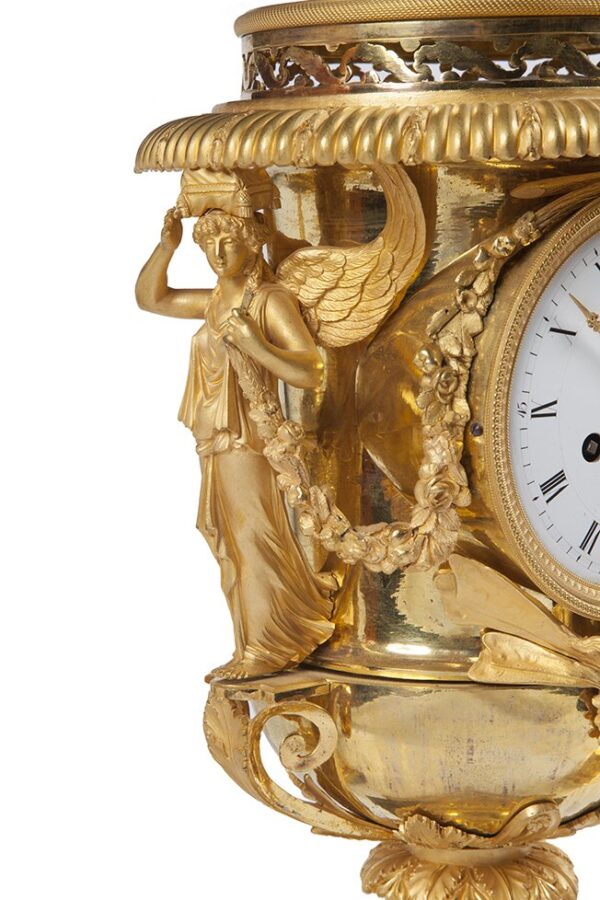 French three piece clock garniture