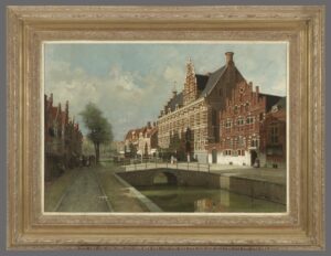 J.C.K. Klinkenberg - View on the turfmarkt with chancellery Leeuwarden