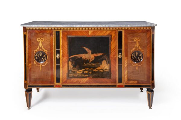 Louis XVI commode with lacquer panel