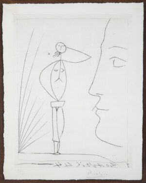 Pablo Picasso - Profil et femme nue