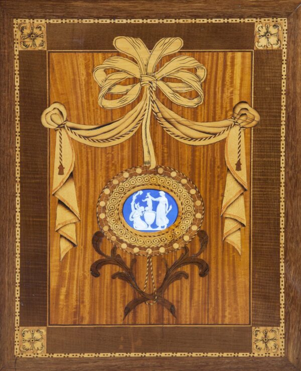 Dutch Louis XVI secretaire Jasperware plaques