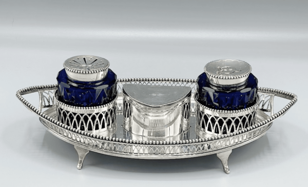 A rare pair of Dutch silver biscuit-boxes with mustache
