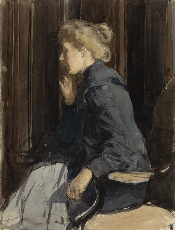 Jonge Antoni - Lady with blue dress