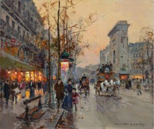 Edouard Cortès (1882 - 1969) La Porte Saint-Denis