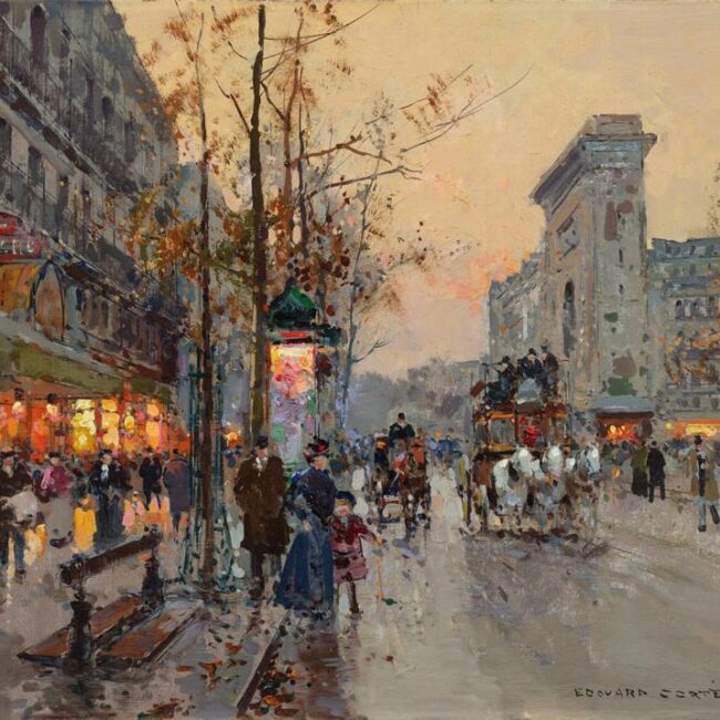 Edouard Cortès (1882 - 1969) La Porte Saint-Denis