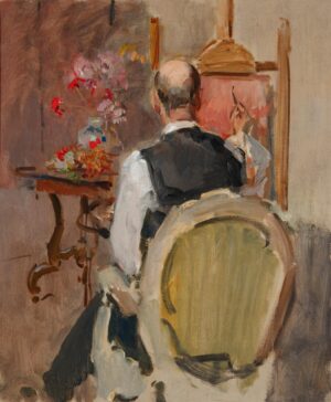 Isaac Israëls (1865-1934) Marius Bauer in the studio of Isaac Israëls